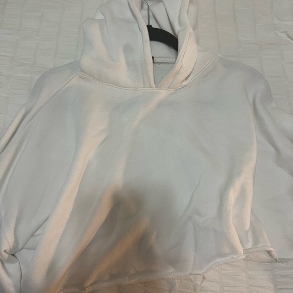 white cropped hoodie - Picture 1 of 1